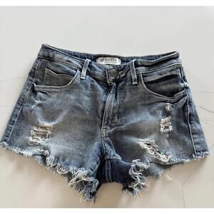 Guess Distressed Denim Shorts Size 24